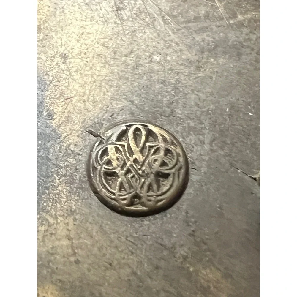 Vintage Brass Belt Buckle Relief Victorian Women Garden Scene Art Nouveau